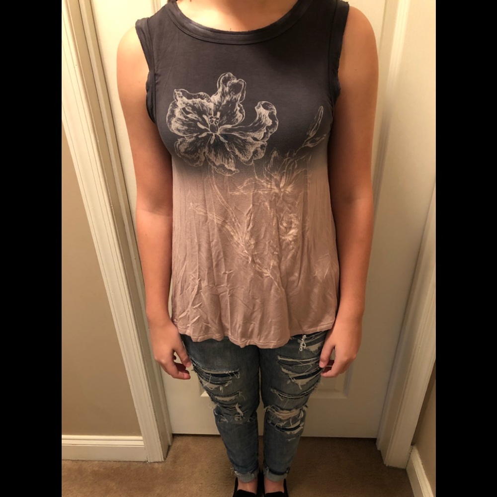 sleeveless shirt;Color: Black/Brown; Size: XS